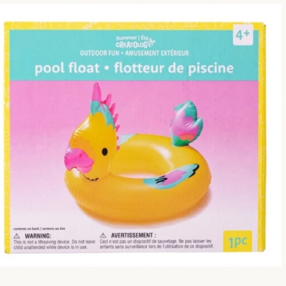 Creatology Unicorn Pool Float 53.5” Kids Inflatable Swim Tube NWT